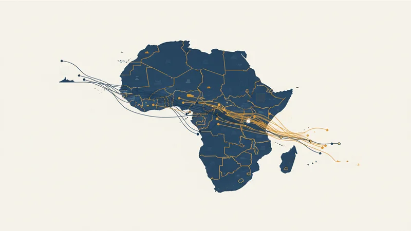 Competing infrastructure networks converging on Africa from multiple directions