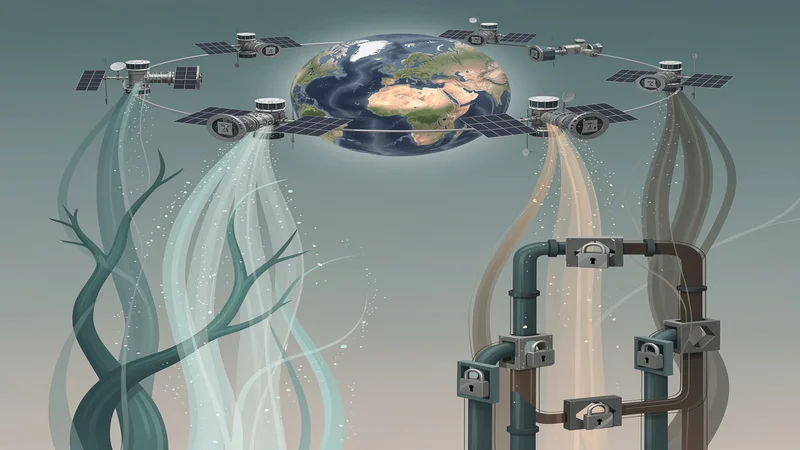 Open data stream from European satellite constellation contrasted with restricted channels
