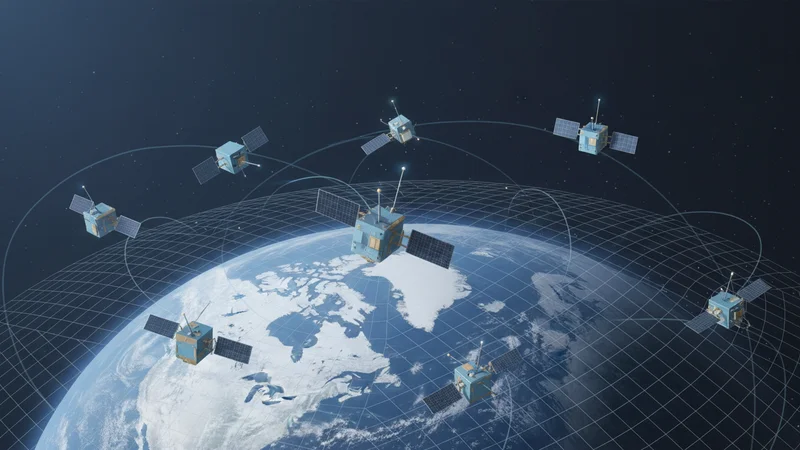 Disaggregated microwave constellation in polar orbits