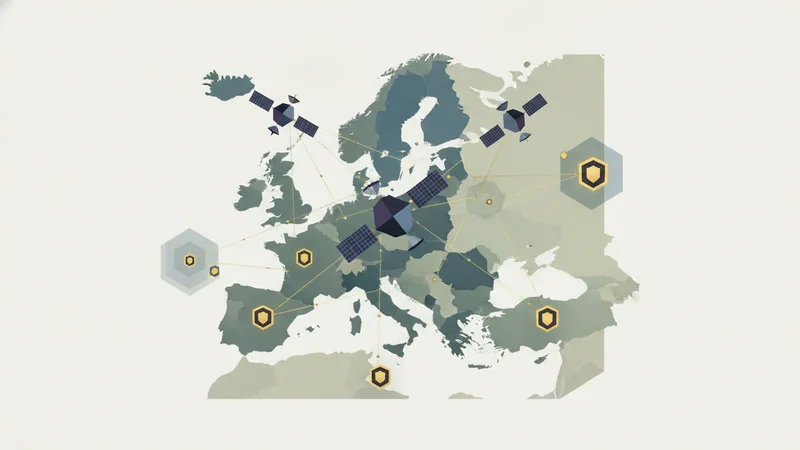 A sovereign secure connectivity backbone routing encrypted traffic through protected European ground points via laser links