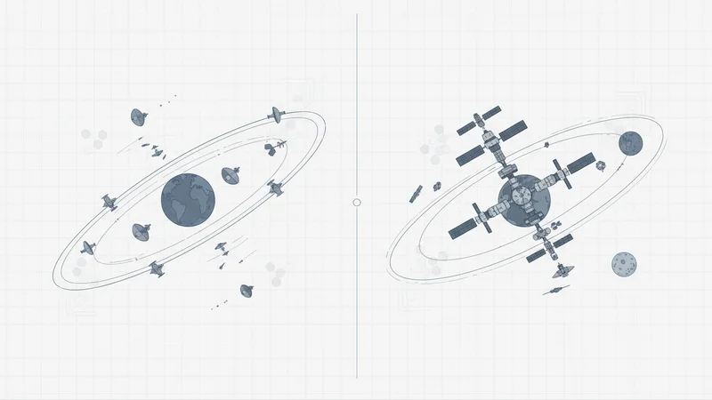 Dual-track strategy diagram showing autonomous and allied space programs
