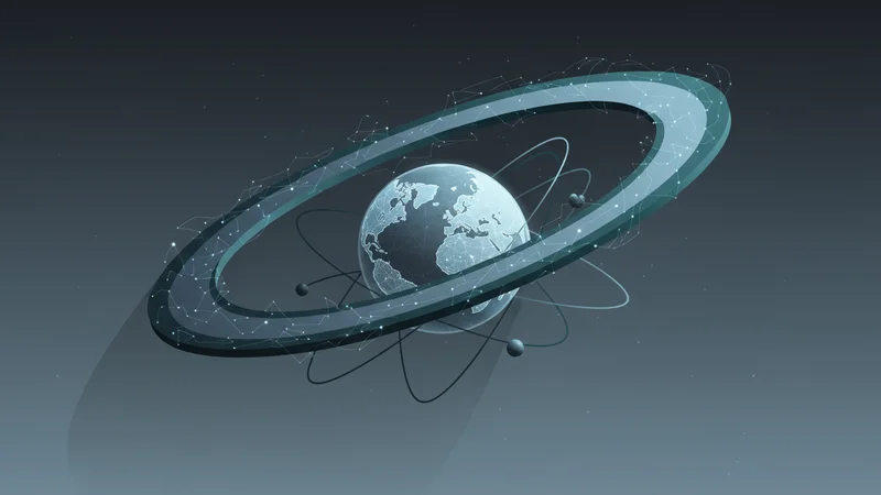 Orbital paths showing single dominant trajectory overshadowing smaller competitor tracks around Earth